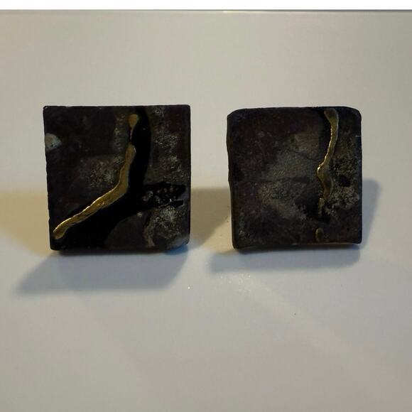 Unique Stone Clip-On Earrings - Picture 1 of 2